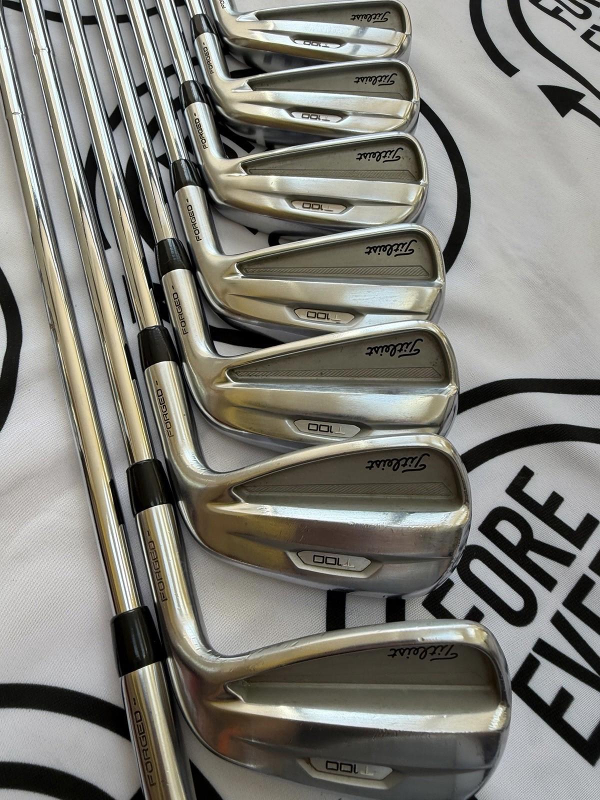 TITLIEST T100 (2021) IRONS / 3 - PW / Mens RH / AWT White Reg Flex / MINT USED