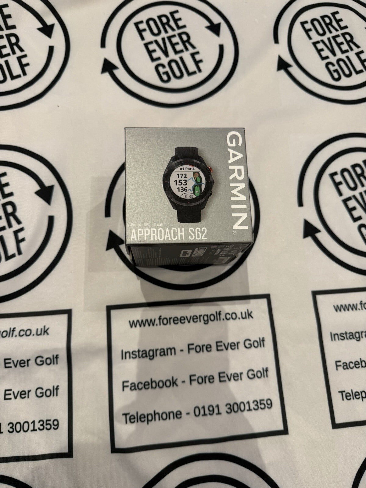 GARMIN APPROACH S62 GOLF GPS WATCH / Black Strap / Touchscreen / V.GOOD USED