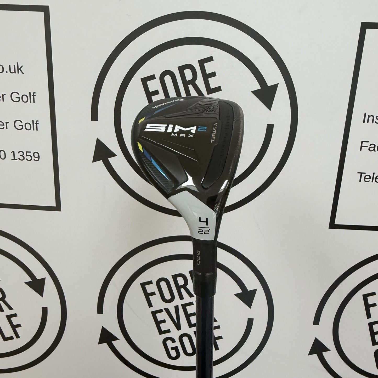 TAYLORMADE SIM2 MAX 4 HYBRID / 22 Deg / RH / 60g Reg Flex / MINT USED