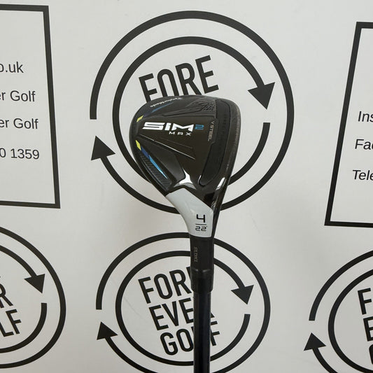 TAYLORMADE SIM2 MAX 4 HYBRID / 22 Deg / RH / 60g Reg Flex / MINT USED