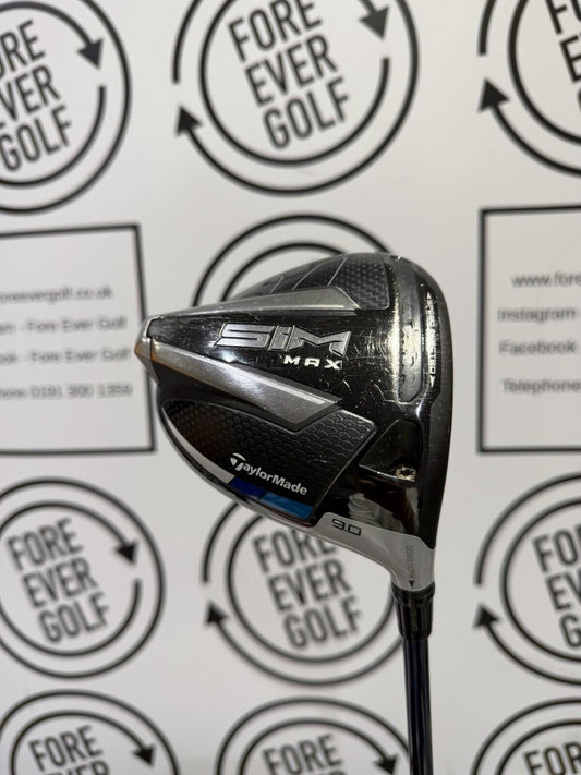 TAYLORMADE SIM MAX DRIVER / 9 Degree / Mens RH / 60g Reg Flex / V.GOOD USED