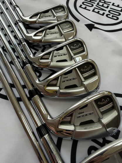 CALLAWAY ROGUE PRO IRONS / 4 - PW / 130g X-Stiff Flex / Mens RH / MINT USED