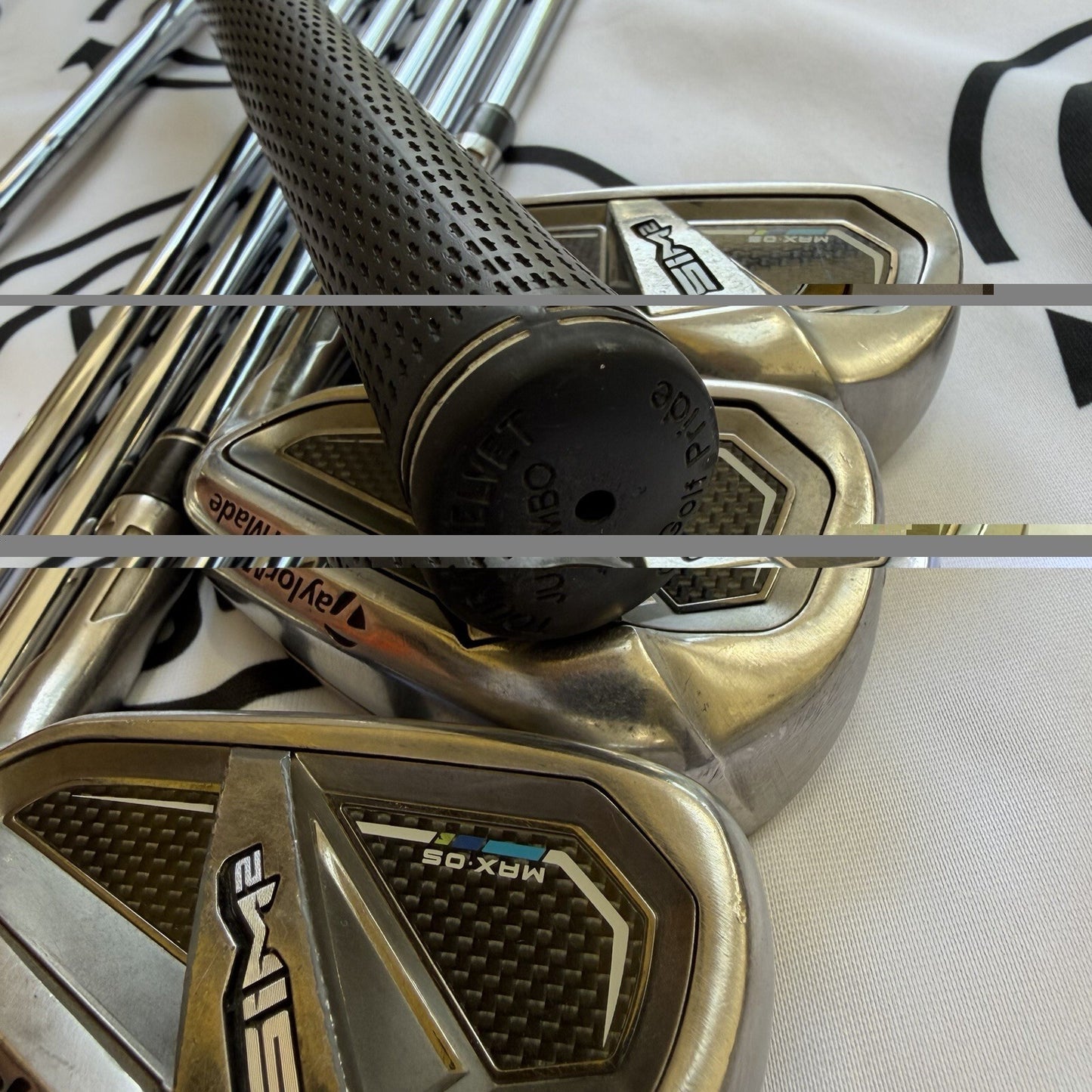TAYLORMADE SIM2 MAX OS IRONS / 5 - PW + SW / Mens RH / 95g Reg Flex / GOOD USED