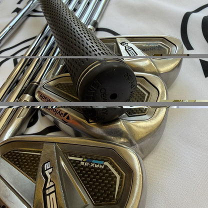 TAYLORMADE SIM2 MAX OS IRONS / 5 - PW + SW / Mens RH / 95g Reg Flex / GOOD USED
