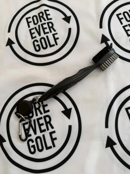 DUAL SIDED GOLF CLUB BRUSH / Golf Club Cleaner / Retractable