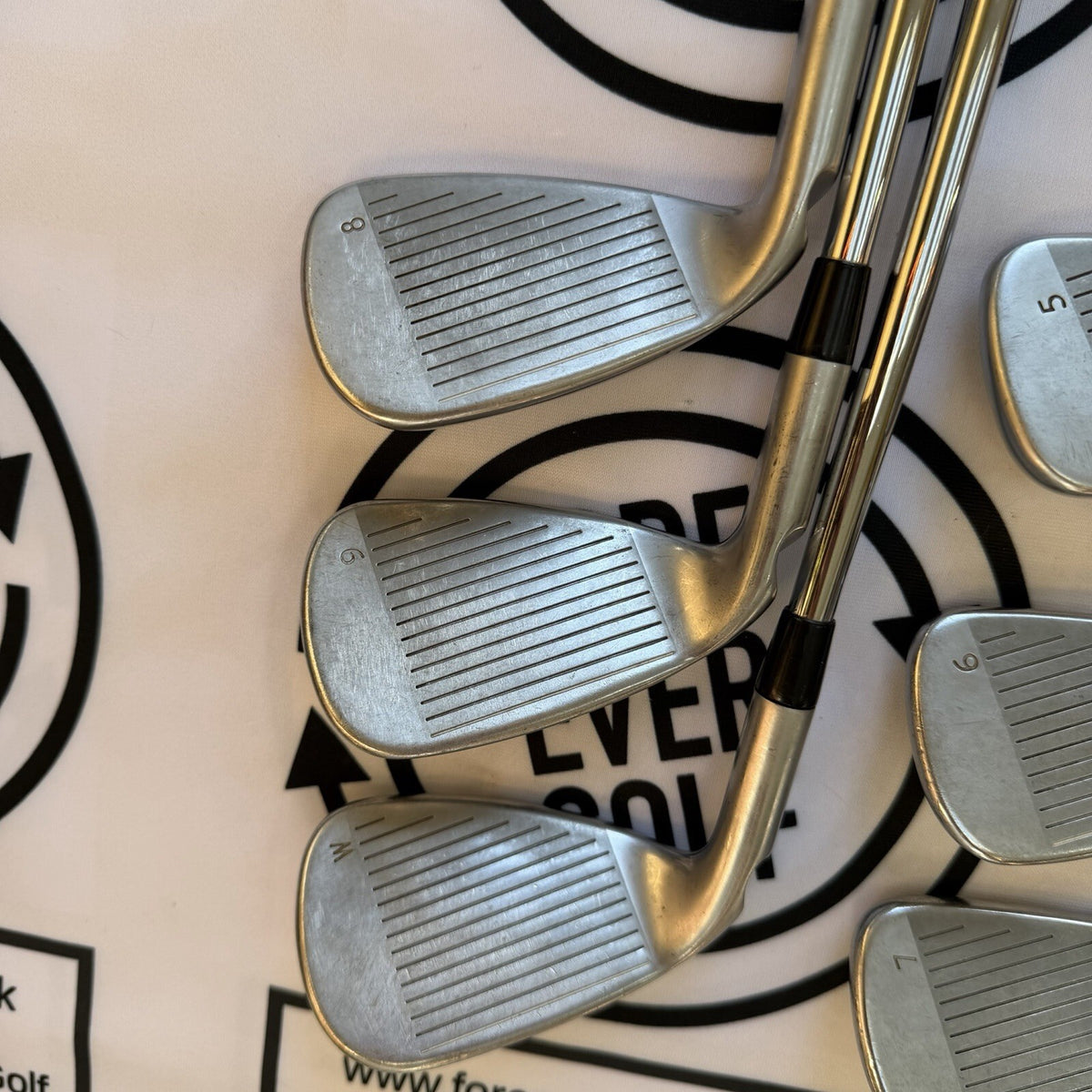 PING G400 IRONS / 5 - PW / Mens RH / Black Dot / 120g Stiff Flex / GOOD USED