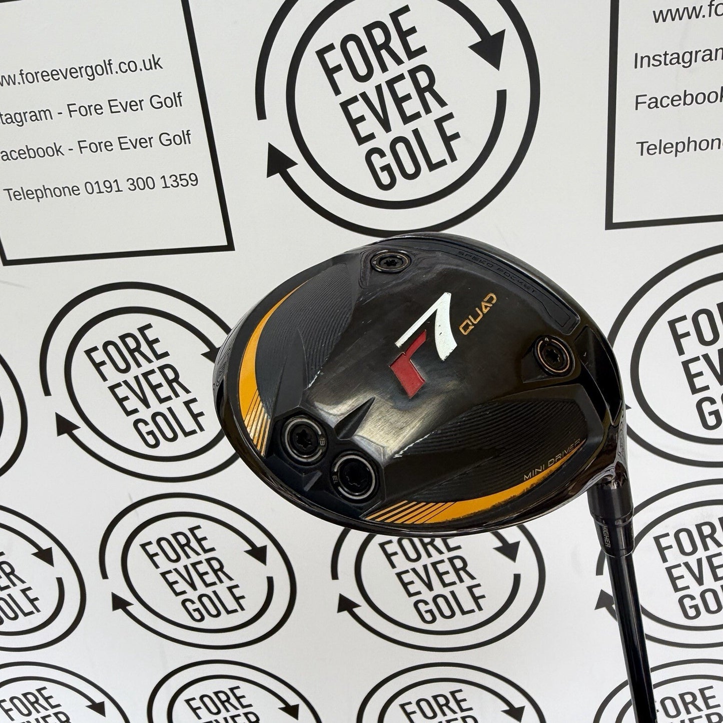 TAYLORMADE R7 QUAD MINI DRIVER / 13.5 Deg / RH / 60g Stiff Flex / V.GOOD USED