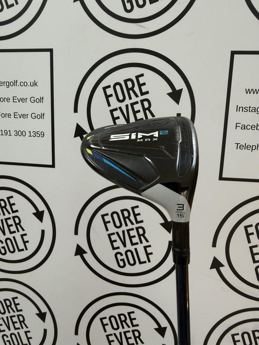 TAYLORMADE SIM2 MAX 3 WOOD / 15 Degree / Mens RH / 50g Reg Flex / V.GOOD USED