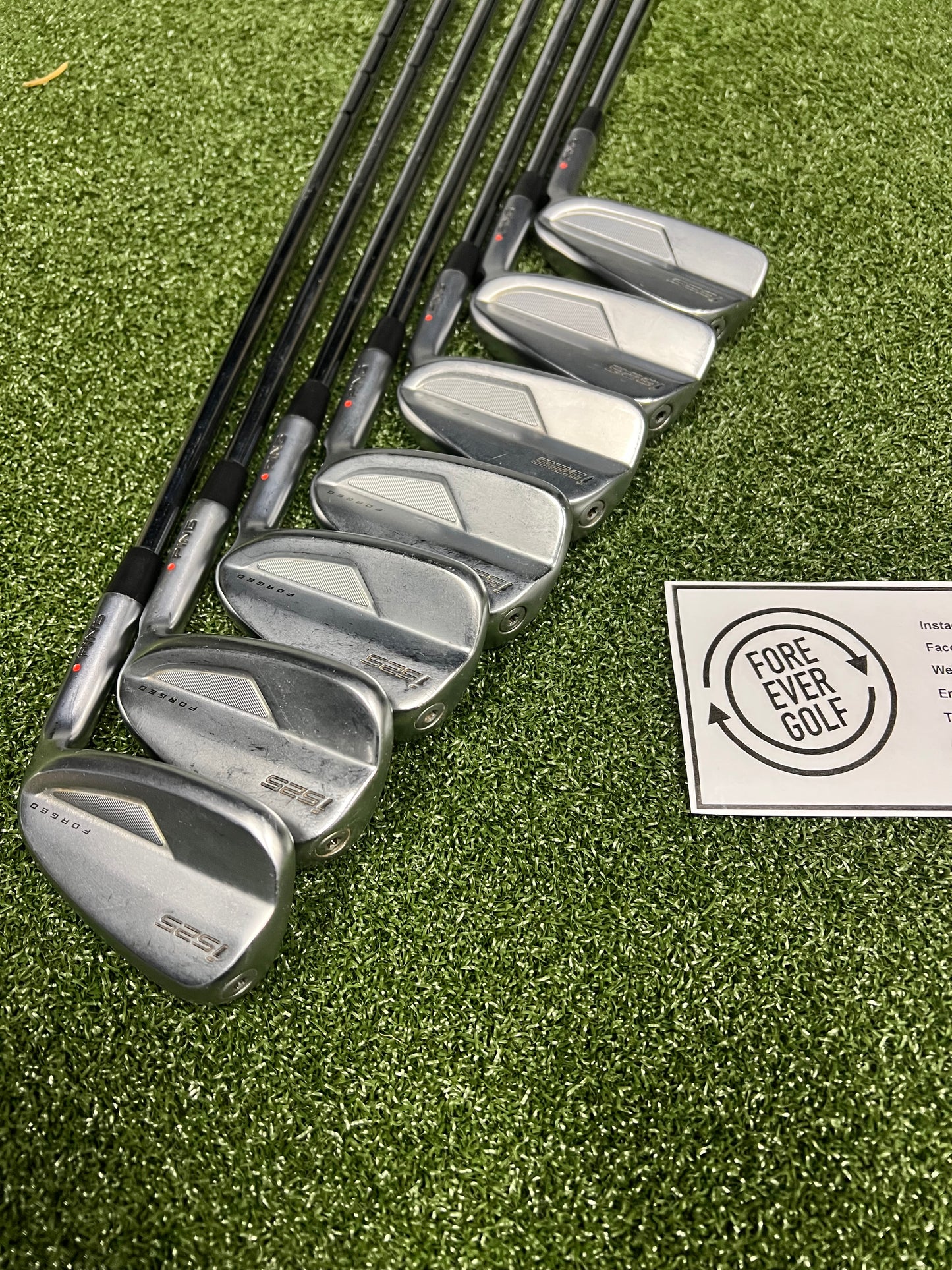 PING i525 IRONS (5 - UW), Red Dot, Mens RH, Regular Flex