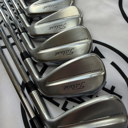 TITLEIST T250 IRONS / 5 - PW + 48 / RH / AWT Black - Stiff Flex / MINT USED