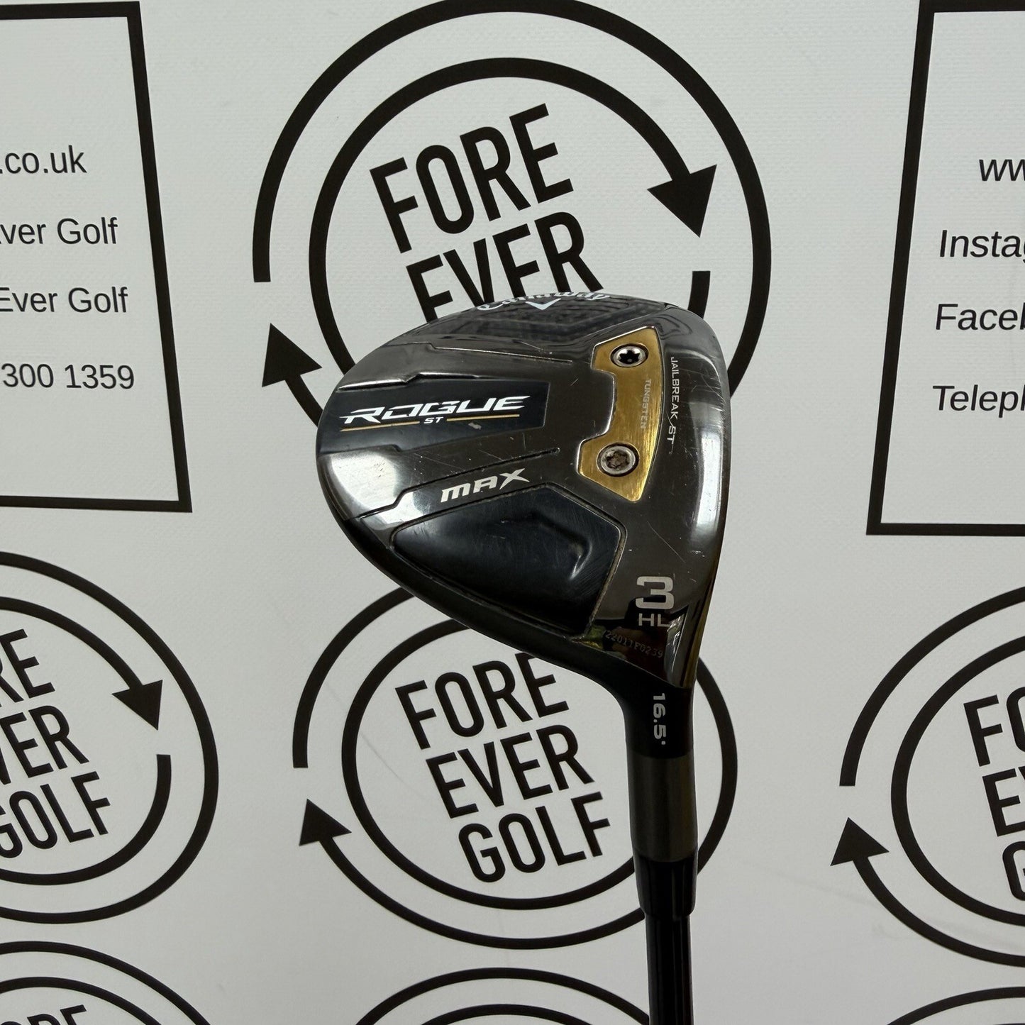 CALLAWAY ROGUE ST MAX 3 WOOD HL / 16.5 Deg / RH / 65g Stiff Flex / V.GOOD USED