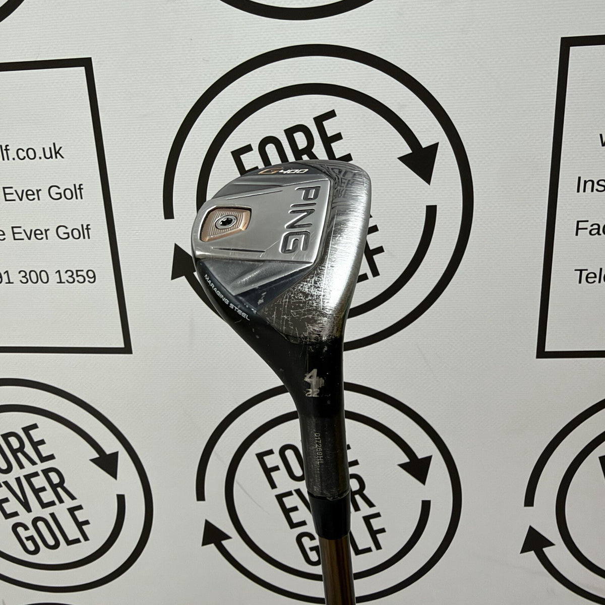 PING G400 4 HYBRID / 22 Deg / Mens RH / 70g Reg Flex / OK USED
