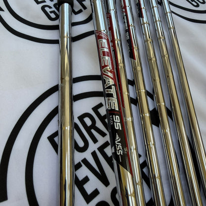 TAYLORMADE SIM2 MAX OS IRONS / 5 - PW + SW / Mens RH / 95g Reg Flex / GOOD USED