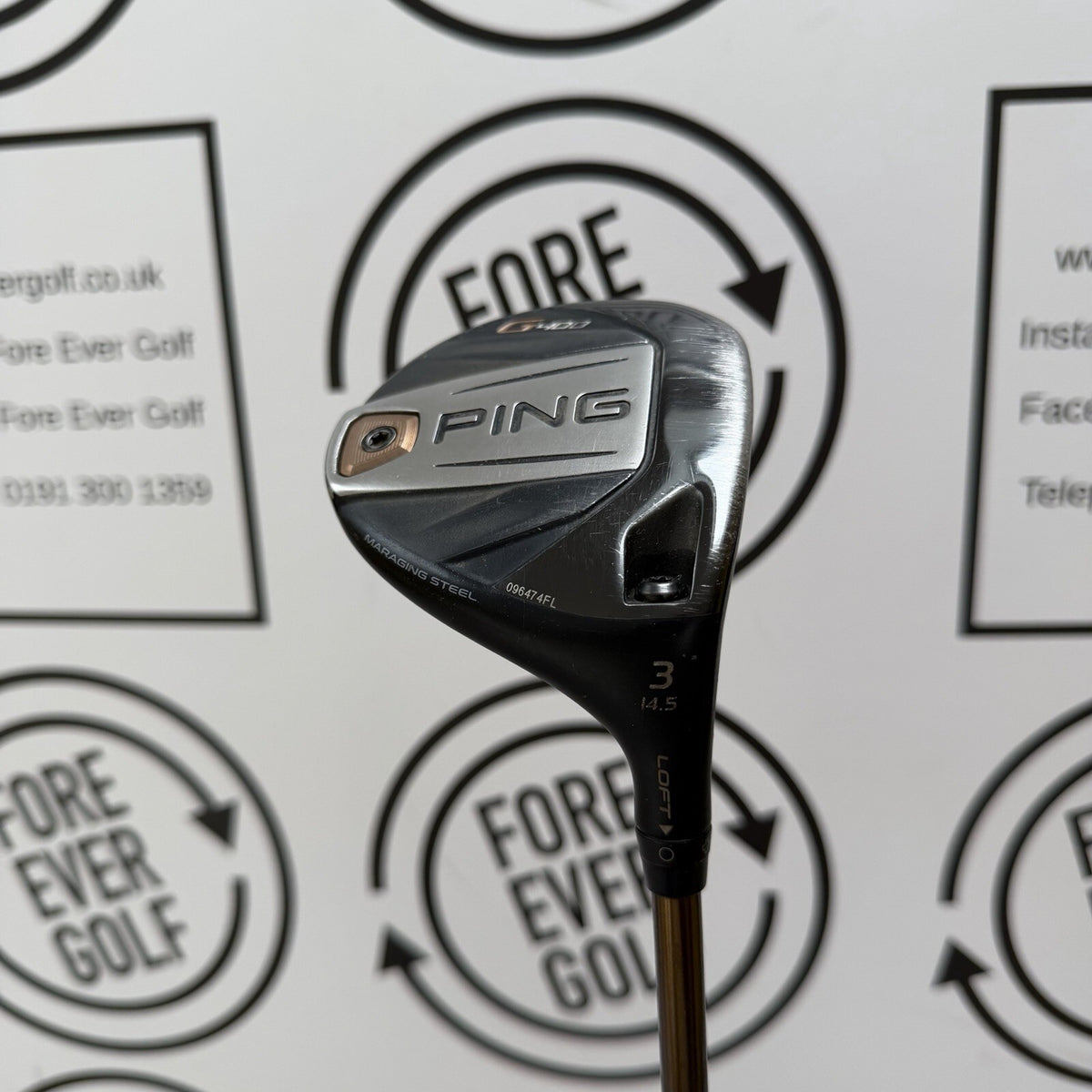 PING G400 3 WOOD / 14.5 Deg / Mens RH / 65g Reg Flex / GOOD USED