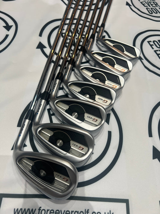 PING G400 IRONS / 4 - PW / BLUE Dot / RH / 98g Reg Flex