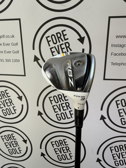 TAYLORMADE RBZ STAGE 2 TOUR 3 WOOD / 14.5 Deg / Mens RH / 70g Reg Flex / GOOD