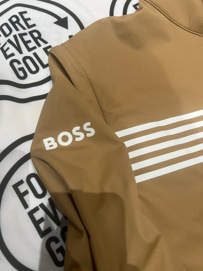 HUGO BOSS GOLF, Mens Size 3XL, THE OPEN, ROYAL TROON, Beige, Soft Shell Golf Jacket