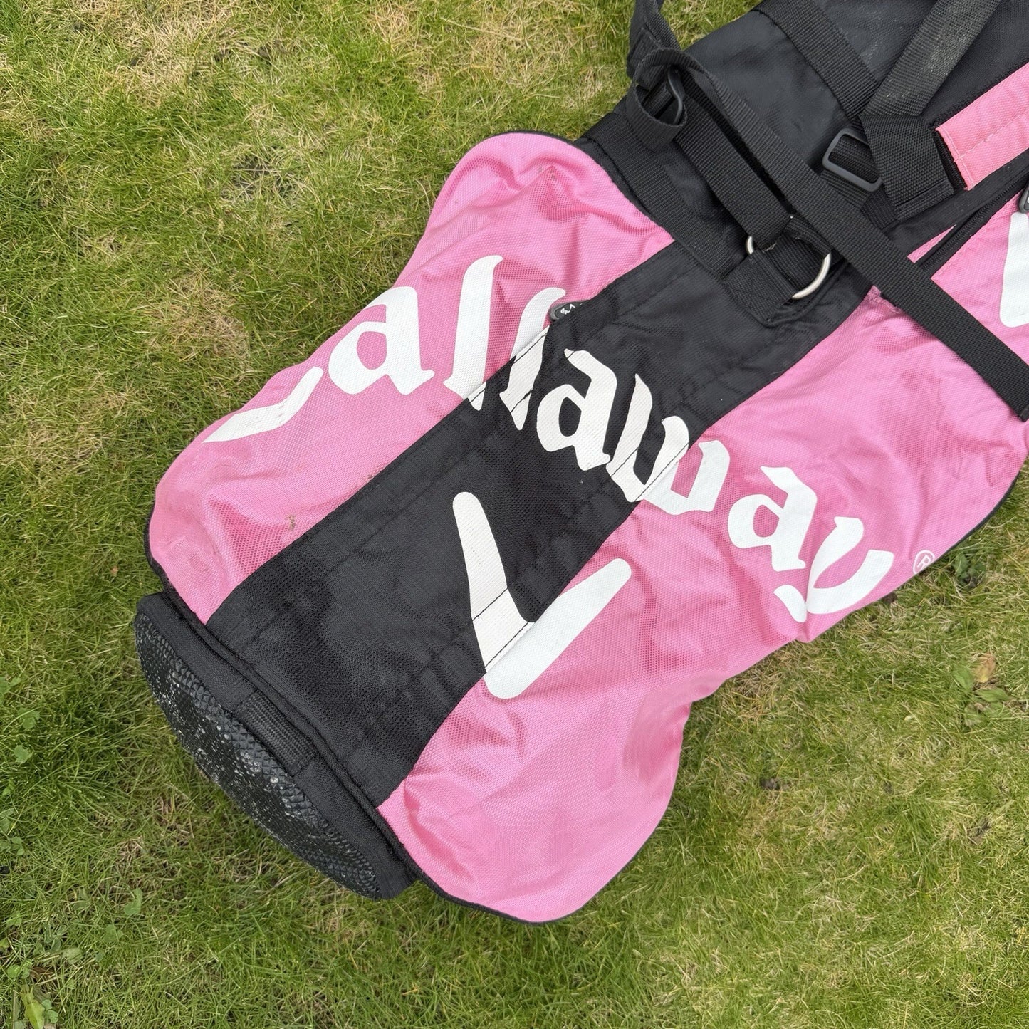 CALLAWAY LADIES LIGHTWEIGHT SUNDAY PENCIL/SUNDAY GOLF BAG / Black/Pink / OK USED