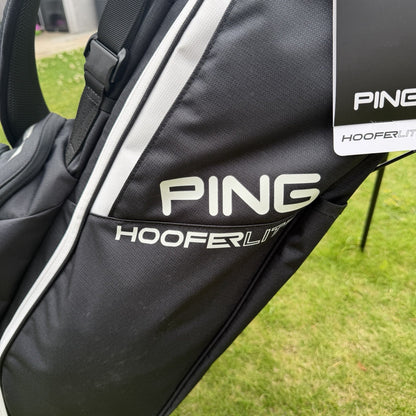PINGER HOOFERLITE GOLF CARRY BAG / 4 Way Divide / Black/White / NEW