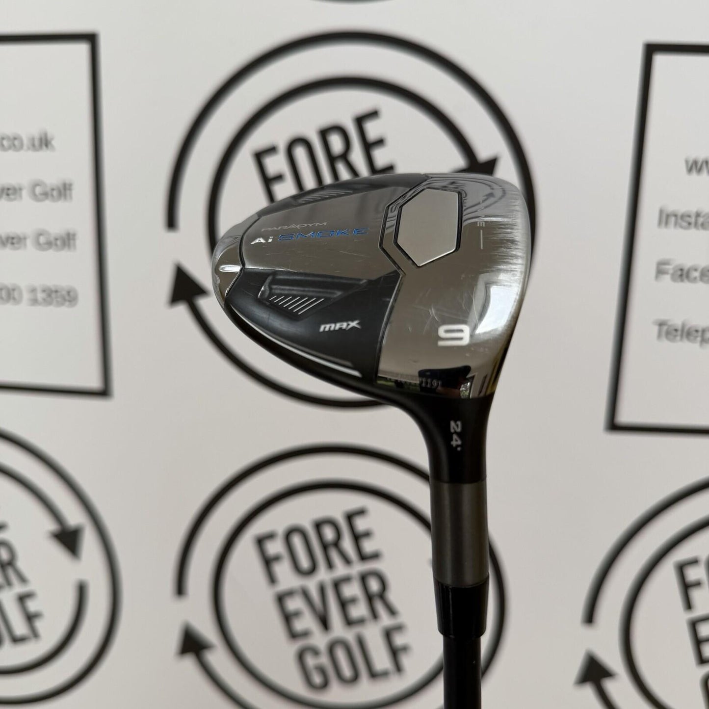 CALLAWAY Ai SMOKE MAX 9 WOOD / 24 Degree / Mens RH / 50g Reg Flex / GOOD USED