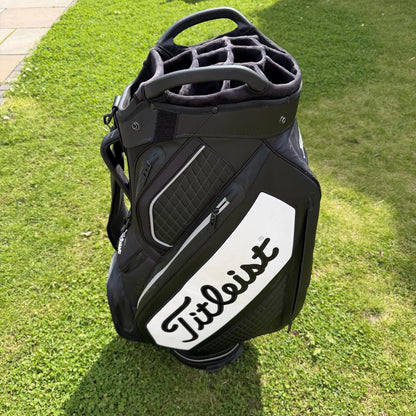 TITLEIST PREMIUM STA-DRY CART/TROLLEY BAG / 14 Way Divide / Black / V.GOOD USED