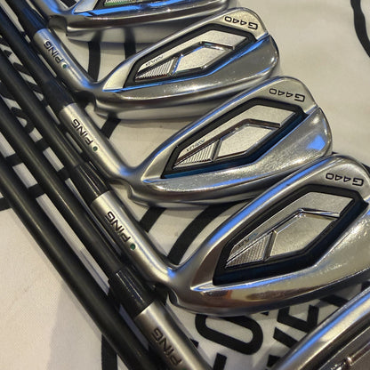 PING G440 IRONS / 5 - PW / RH / AWT SR Graphite Shafts / Green Dot / V.GOOD USED