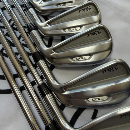 TITLEIST T100 (2021) IRONS / 3 - PW / Mens RH / AWT WHITE Reg Flex Shafts / VGC