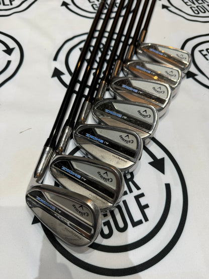 CALLAWAY Ai SMOKE IRONS / 6 - SW / RH / 85g Reg Flex Graphite Shafts