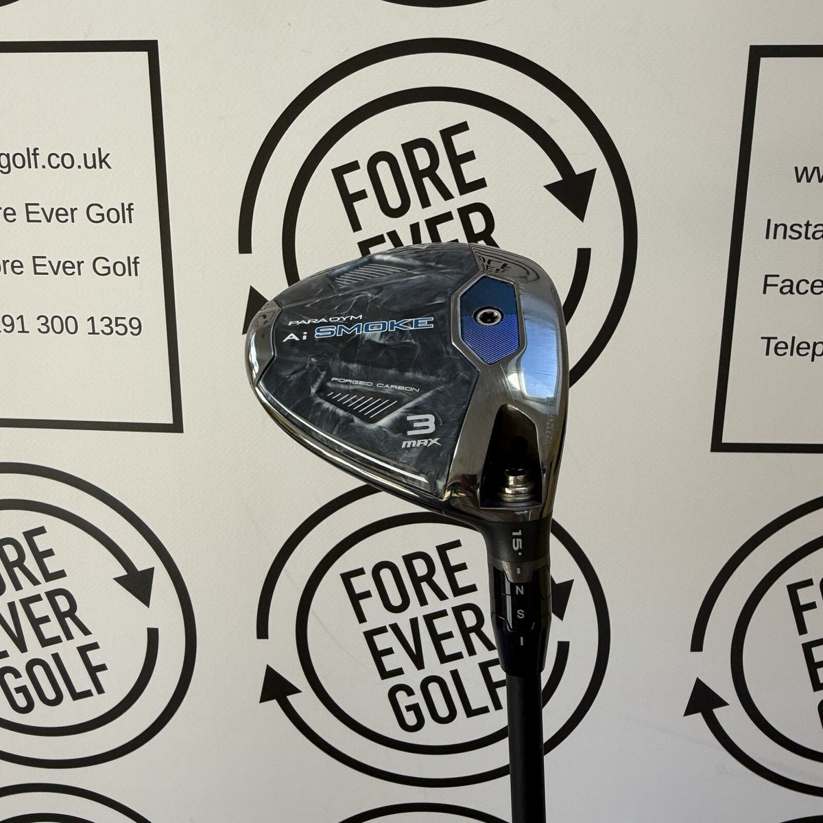 CALLAWAY Ai SMOKE MAX 3 WOOD / 15 Deg / RH / 65g Stiff Flex / V.GOOD USED
