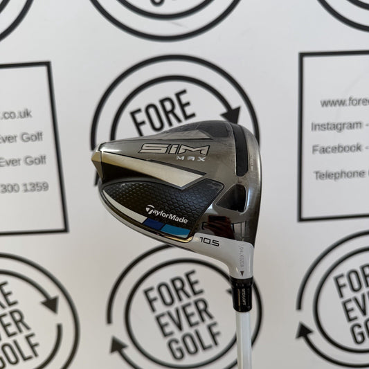 TAYLORMADE SIM MAX DRIVER / 10.5 Deg / RH / 45g Reg Flex / GOOD USED