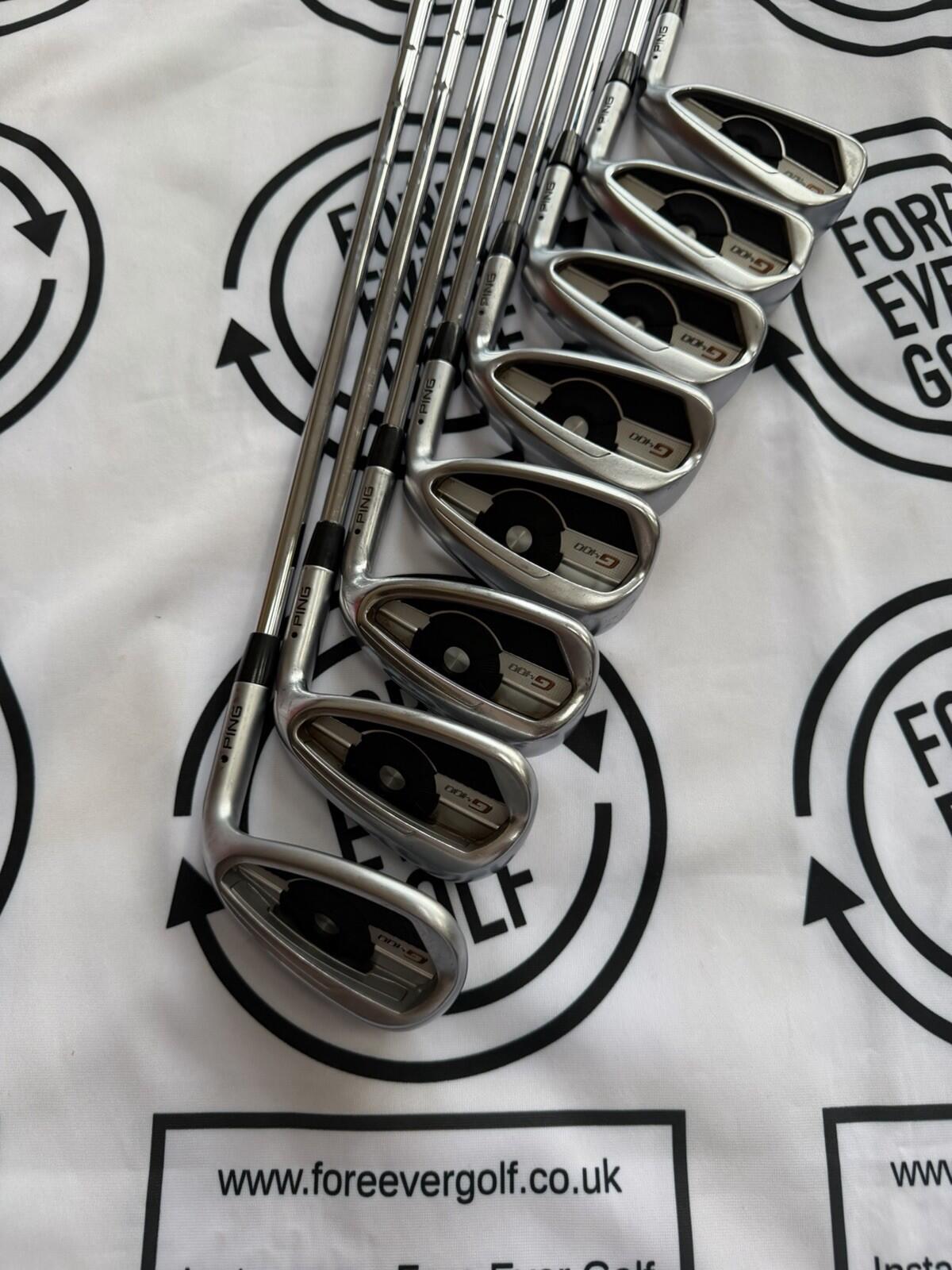 PING G400 IRONS / 5 - PW + UW + SW / Black Dot / 98g Reg Flex / GOOD USED