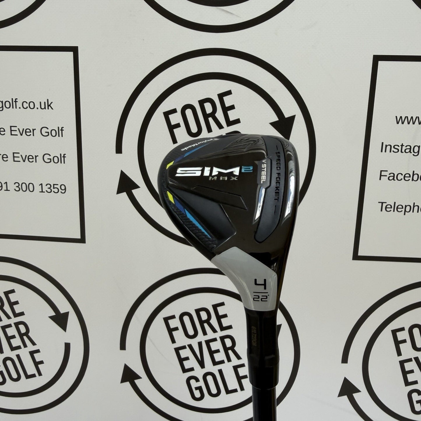 TAYLORMADE SIM2 MAX 4 HYBRID / 22 Degree / Mens RH / 70g Reg Flex / MINT USED
