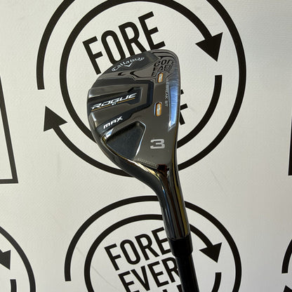 CALLAWAY ROGUE ST MAX 3 HYBRID / 19 Deg / RH / 65g Reg Flex / GOOD USED