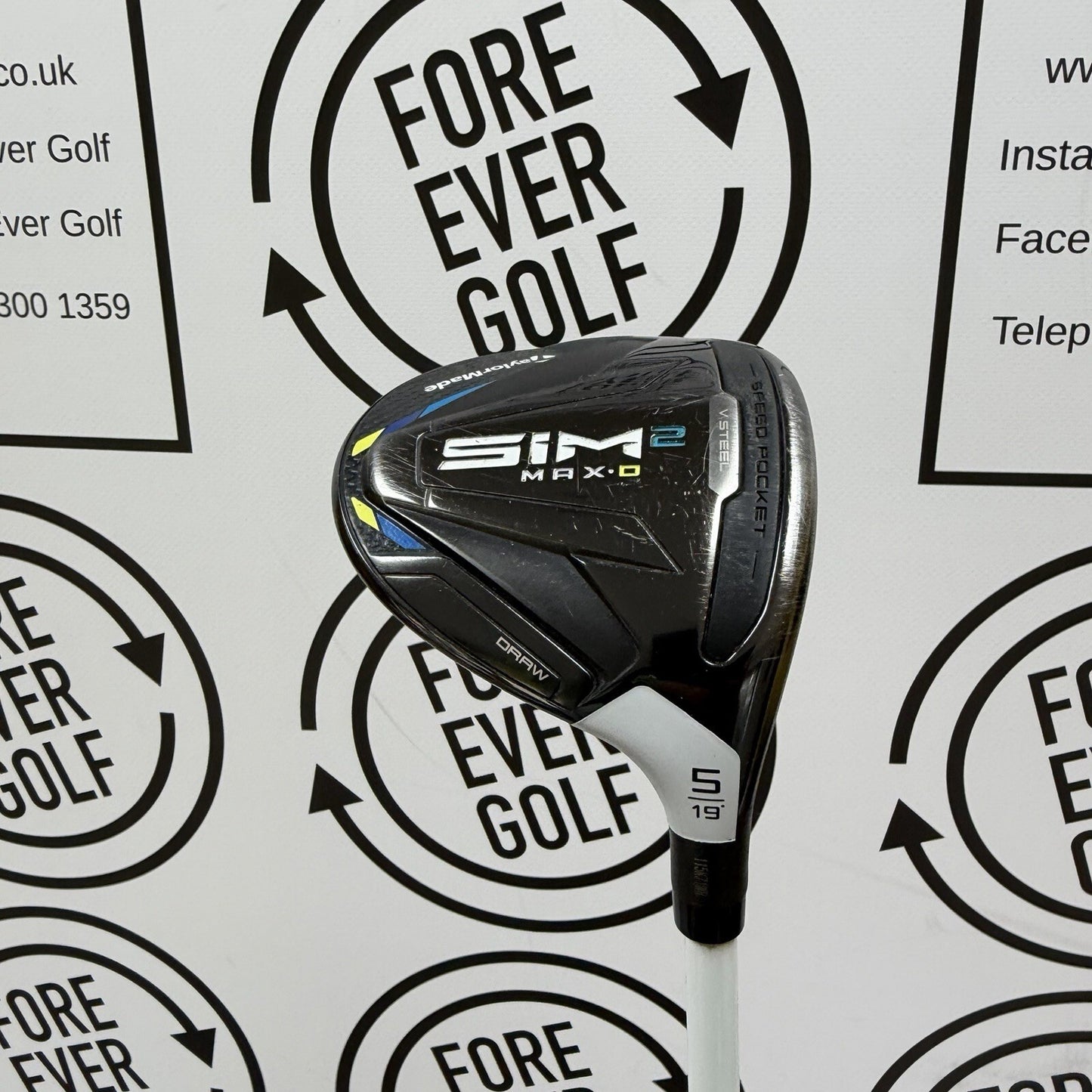 TAYLORMADE SIM2 MAX-D 5 WOOD / 19 Deg / RH / 45g Reg Flex / V.GOOD USED