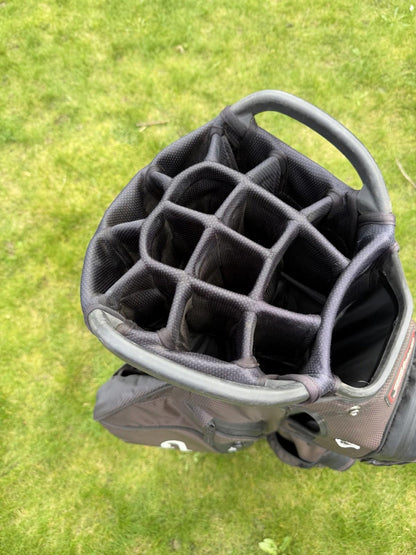 TITLEIST STA DRY 15 GOLF CART/TROLLEY BAG / 15 Way Divide / Brown/Black / GOOD