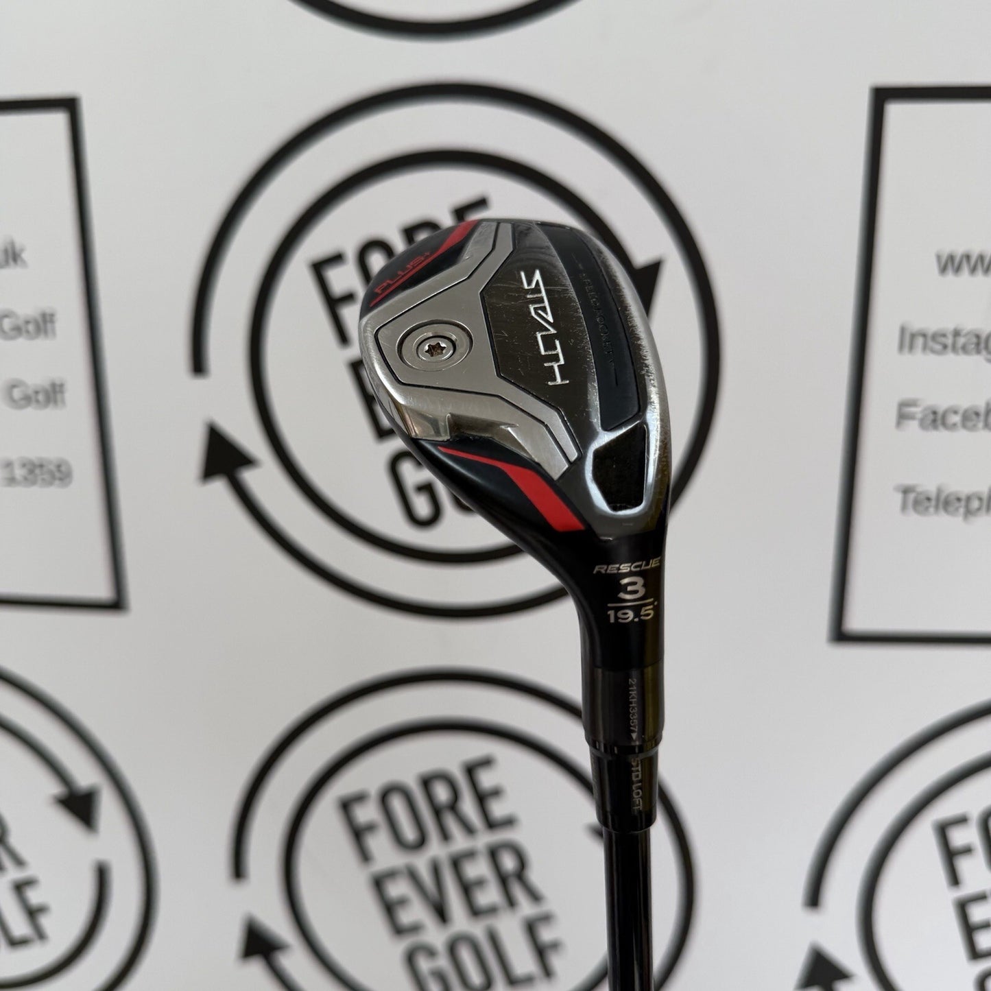 TAYLORMADE STEALTH PLUS+ 3 HYBRID / 19.5 Deg / Mens RH / 75g Stiff Flex / GOOD