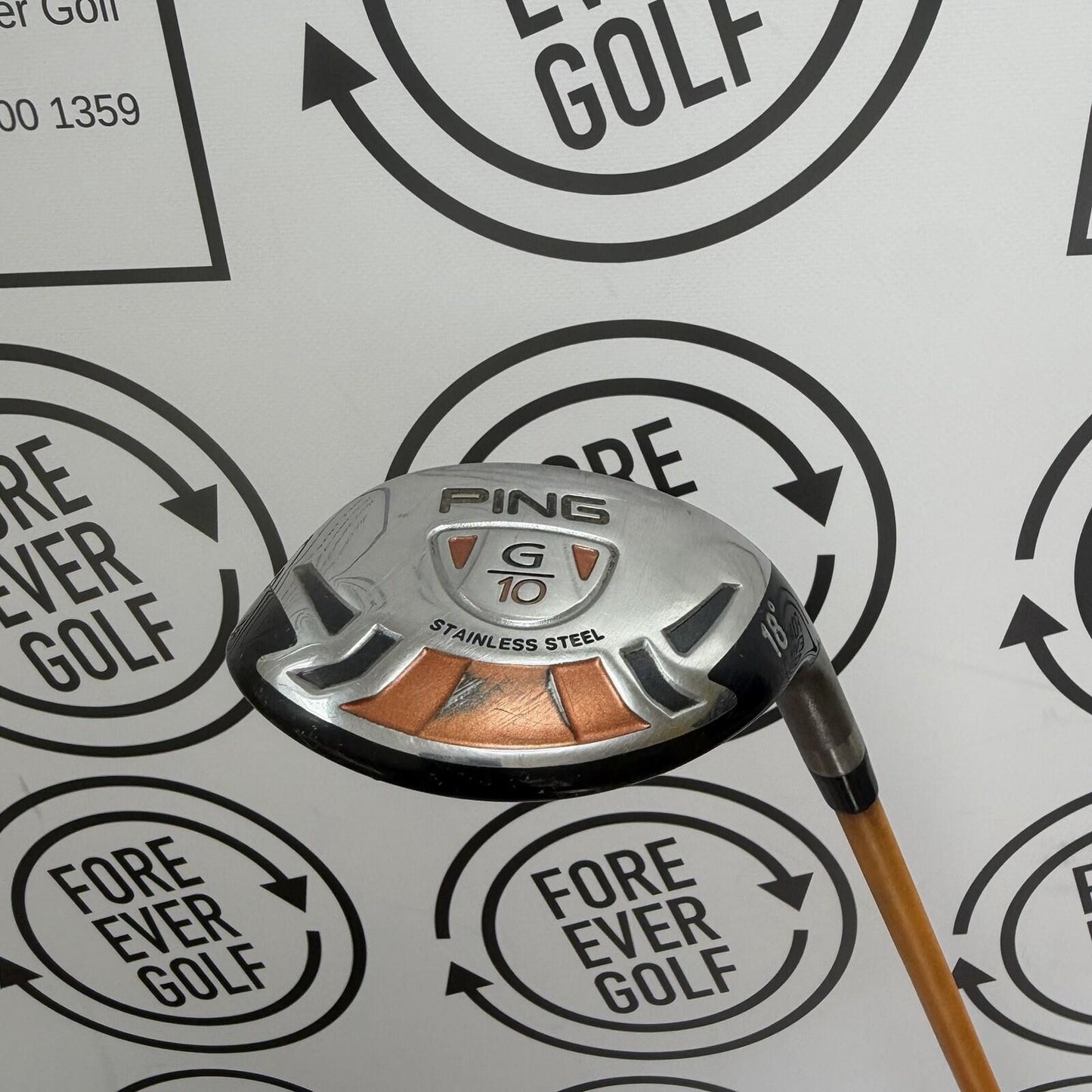 PING G10 3 HYBRID / 18 Degree / RH / 84g Reg Flex / GOOD USED