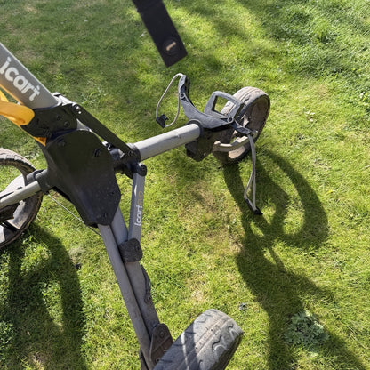 iCART ICARTEVO 3 WHEELED GOLF TROLLEY / Grey/Yellow / GOOD USED