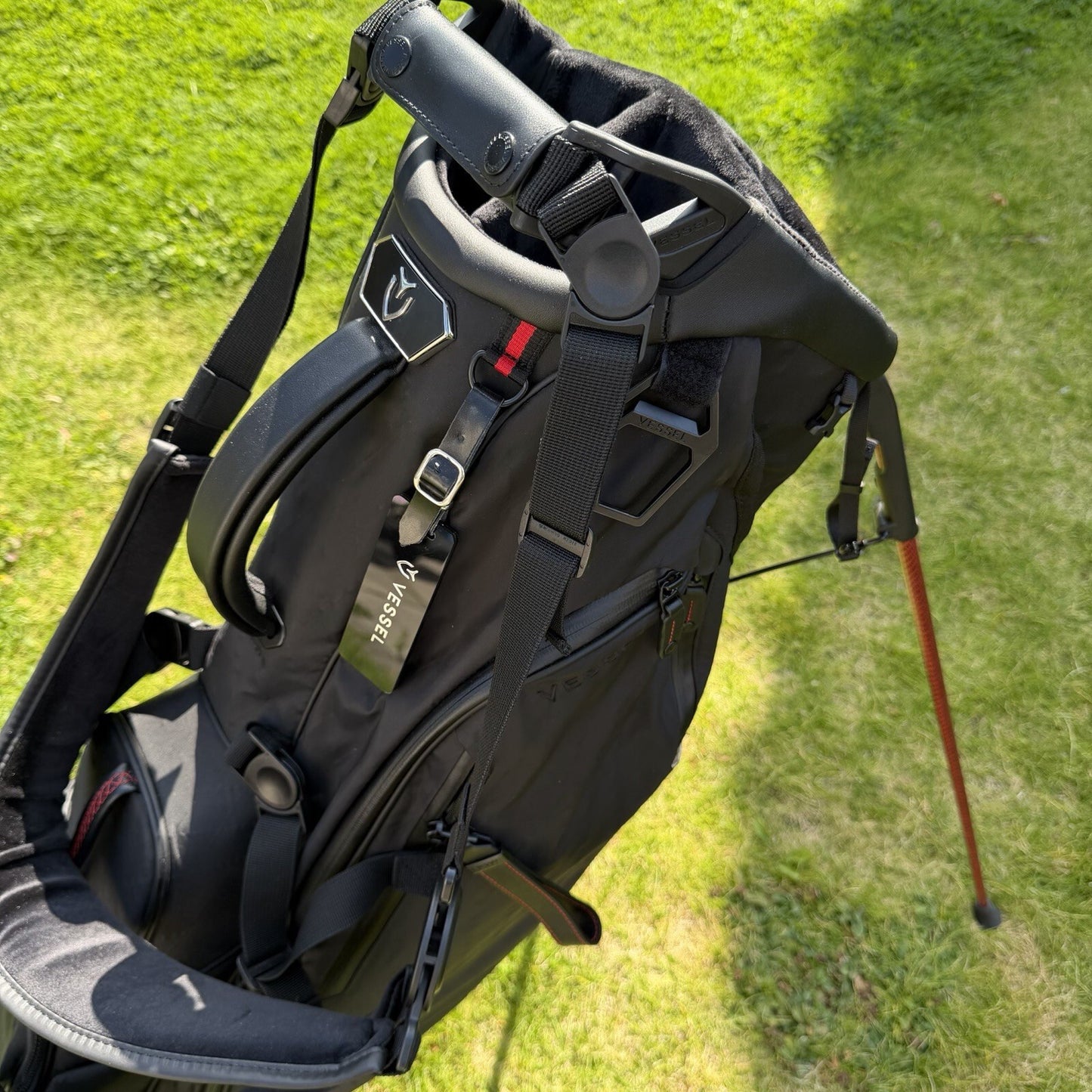 VESSEL PLAYER V DXR GOLF CARRY BAG / 7-Way / Black / V.GOOD USED