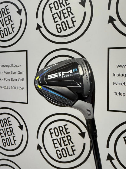 TAYLORMADE SIM2 MAX 5 WOOD / 18 Degree / Mens RH / 50g Reg Flex / MINT USED