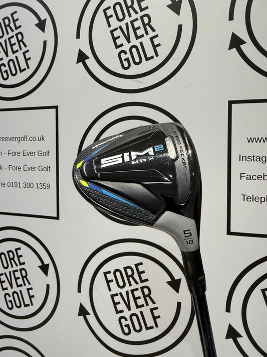 TAYLORMADE SIM2 MAX 5 WOOD / 18 Degree / Mens RH / 50g Reg Flex / MINT USED