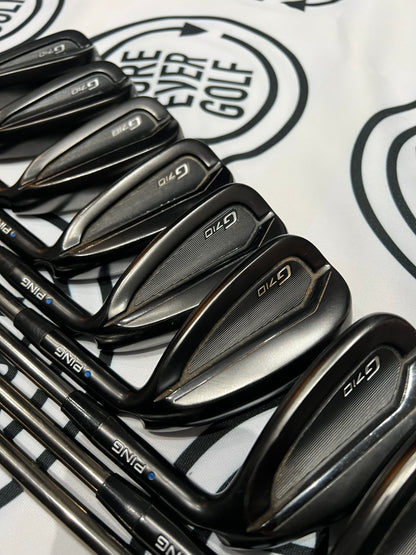 PING G710 IRONS / 4 - SW / Blue Dot / RH / Reg Flex Graphite Shafts