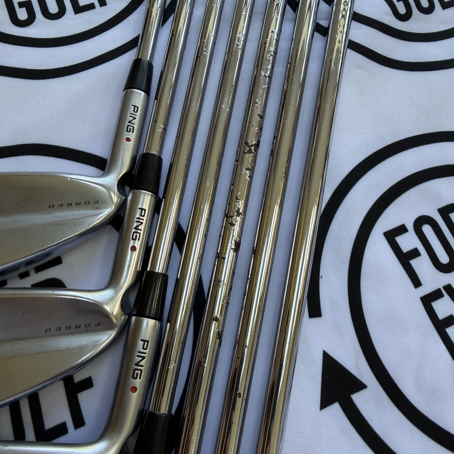 PING i500 IRONS / 4 - PW / Mens LH / Red Dot / 105g Reg Flex / OK USED