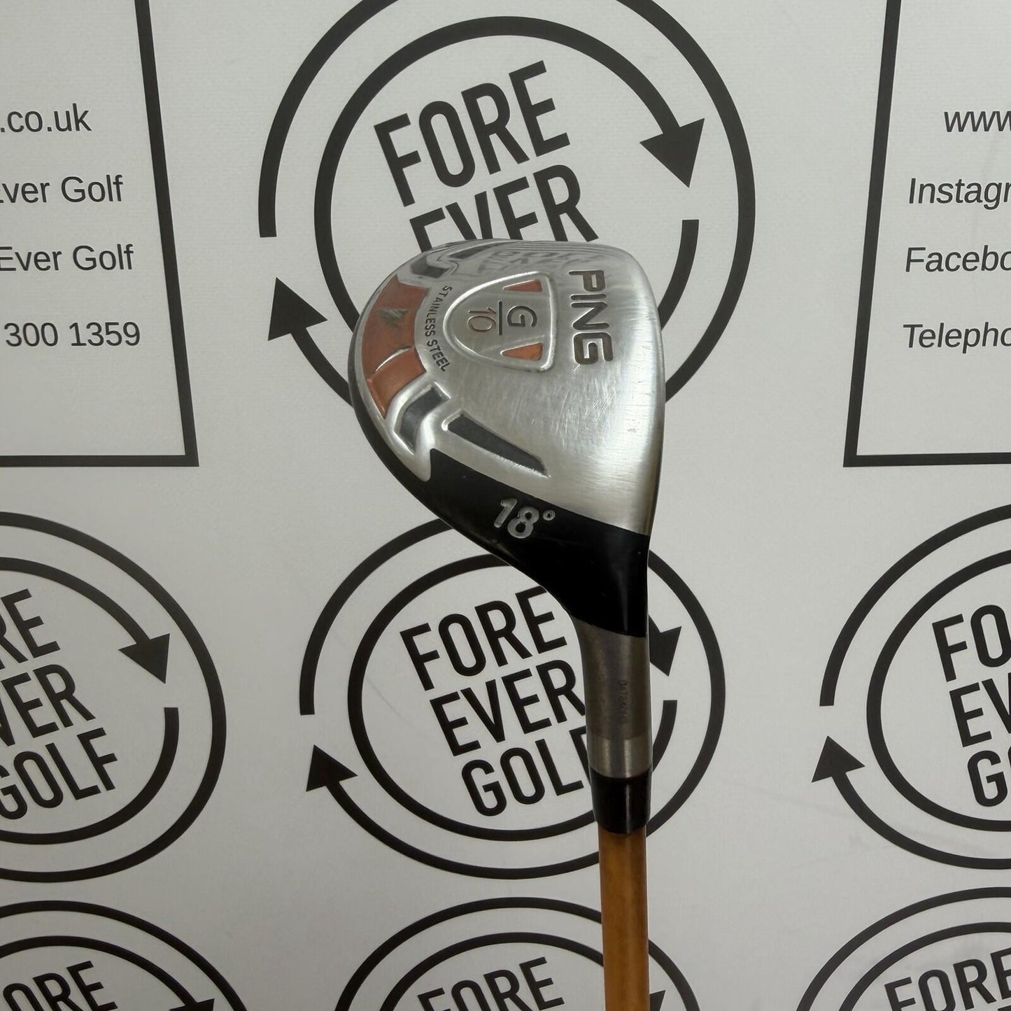 PING G10 3 HYBRID / 18 Degree / RH / 84g Reg Flex / GOOD USED