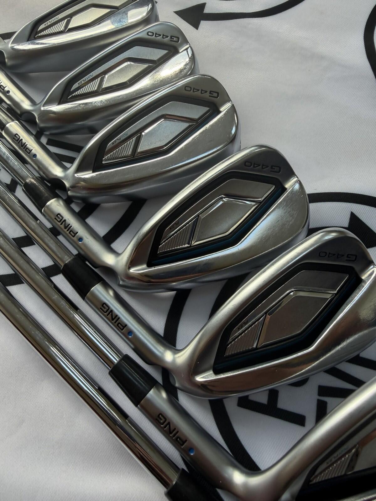 PING G440 IRONS / 6 - PW + UW + 52 / BLUE DOT / RH / AWT 3.0 Reg Flex / MINT