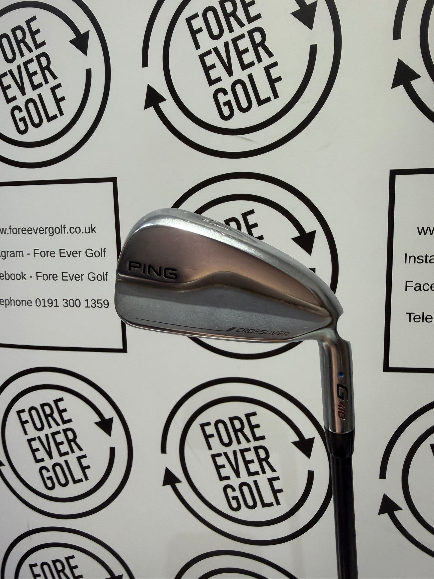 PING G410 CROSSOVER 4 IRON / 23 Degree / Blue Dot / 70g Stiff Flex / GOOD USED