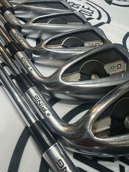 PING G400 IRONS / 4 - PW / Mens RH / 110g Reg Flex / GREEN DOT