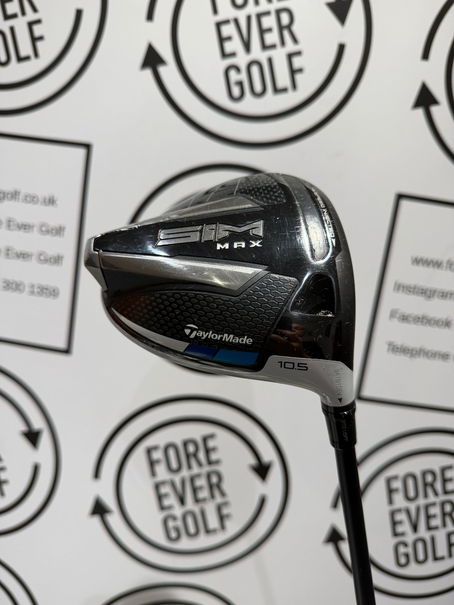 TAYLORMADE SIM MAX DRIVER / 10.5 Deg / Mens RH / 60g Stiff Flex