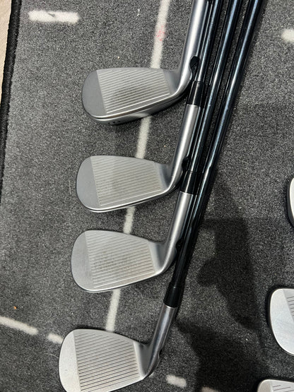 PING i530 IRONS / 4 - UW / BLACK DOT / RH / 75g Stiff Flex Graphite Shafts / MINT USED