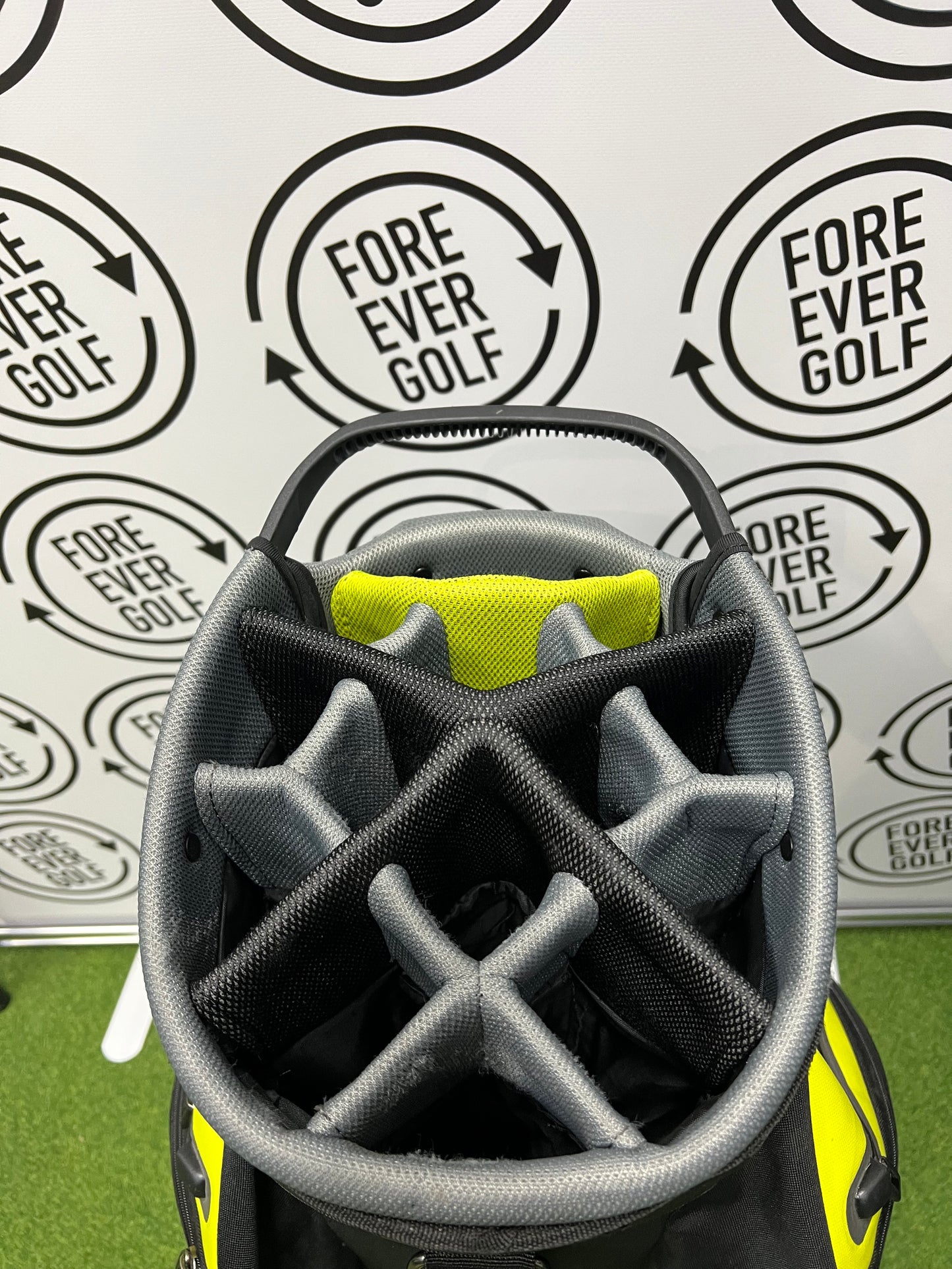 MOTOCADDY PRO SERIES GOLF CART BAG, 14 Way Divider, Black/Grey/Yellow